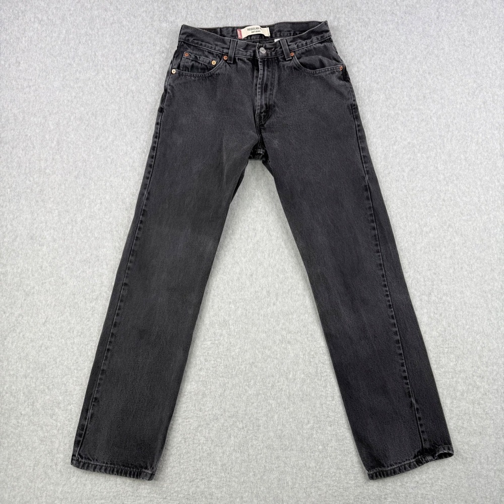 Vintage Levis Jeans Mens Fits 30x31 Black 505 Y2K 2003 Straight Denim Faded